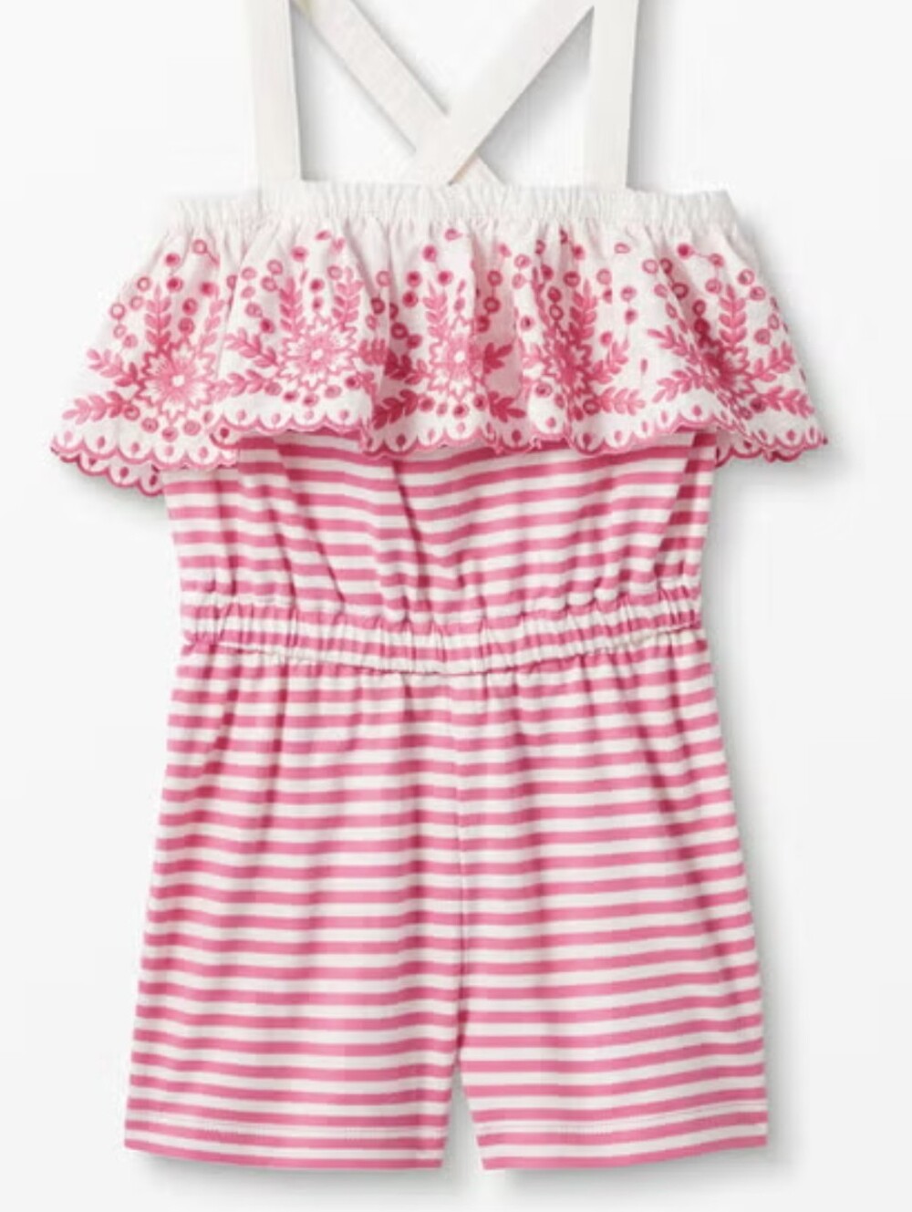 Hanna Andersson Pink Striped Flowered Jumper